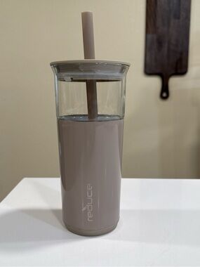 Aspen 20oz Tumbler in Sand with Clear Top